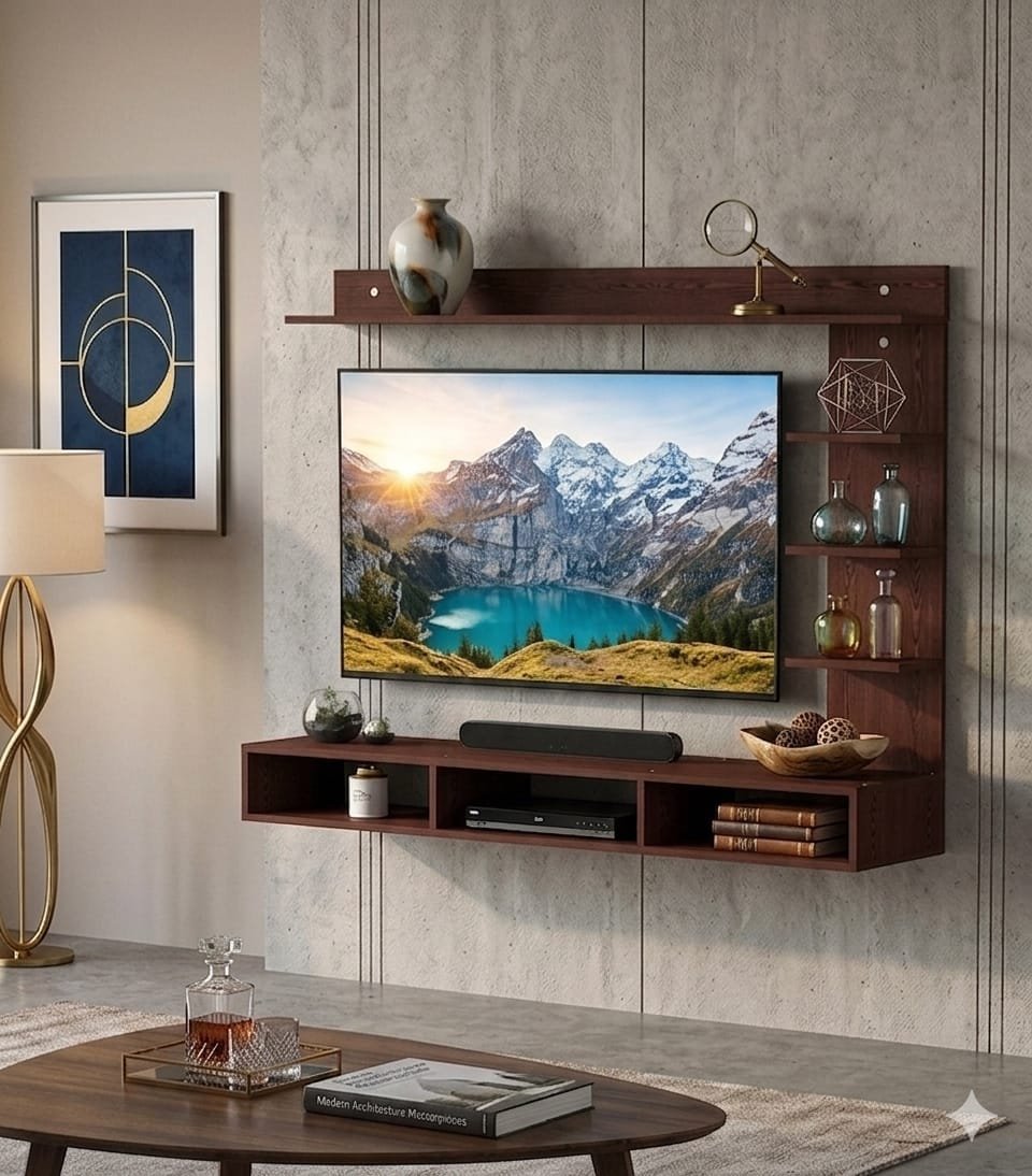 Modern living room with thoughtfully selected products